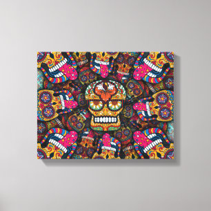 Toile Motif de crânes de sucre