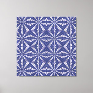 Toile Motif de devin d'origami bleu marine et rose