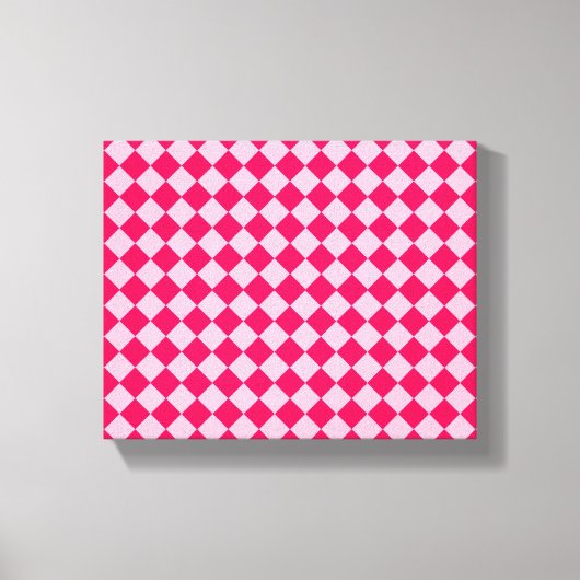 Toile Motif de diamant combiné rose par Shirley Taylor (Recto)