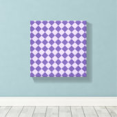 Toile Motif de diamants de Checker Violet (Insitu (Plancher de Bois))