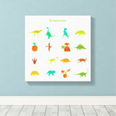 Toile Motif de dinosaures (Insitu (Plancher de Bois))