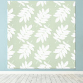 Toile Motif de feuille âgée blanc + vert (Insitu (Plancher de Bois))