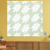 Toile Motif de feuille âgée blanc + vert (Insitu(Salon))