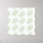 Toile Motif de feuille aînée vert+blanc (Recto)