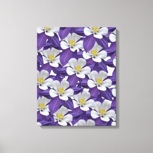 Toile Motif de fleurs Columbine (Recto)