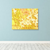 Toile Motif de fleurs de lys d'Alphonse Mucha : Art nouv (Insitu (Plancher de Bois))