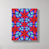 Toile Motif de Fleurs de tissus rouges (Recto)