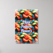 Toile Motif de fleurs roses saumons (Recto)