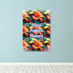 Toile Motif de fleurs roses saumons
