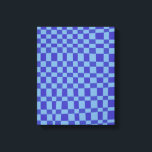 Toile Motif de formes À damiers Abstrait en bleu<br><div class="desc">Motif de formes À damiers Abstrait dans toile bleue</div>