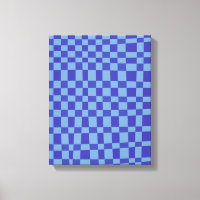 Motif de formes À damiers Abstrait en bleu