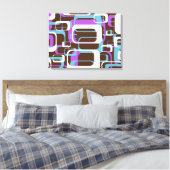TOILE MOTIF DE FORMES RÉTRO (Insitu(Chambre))