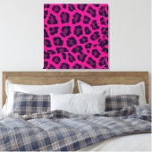 Toile Motif de fourrure Empreinte de léopard rose chaud (Insitu(Chambre))