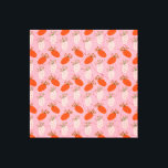 Toile Motif de fruits de caniche rose blanc<br><div class="desc">Fraises Motif à la main avec fraise blanche et rose.</div>