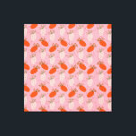 Toile Motif de fruits de caniche rose blanc<br><div class="desc">Fraises Motif à la main avec fraise blanche et rose.</div>