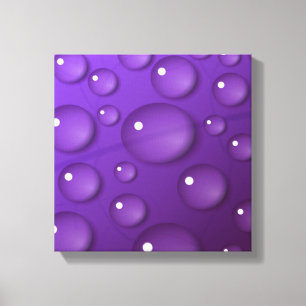 Toile Motif de goutte d'eau violette