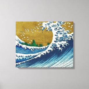 Toile Motif de la Grande Vague de Hokusai : Art Ukiyo-e 