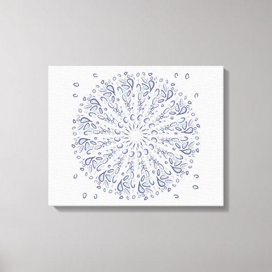 Toile Motif de mandala bleu (Recto)