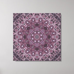 Toile Motif de mandala en marbre de lavande et de prune