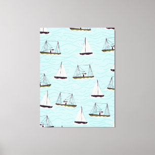 Toile Motif de pêche nautique