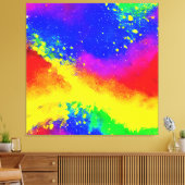 Toile Motif de peinture coloré arc-en-ciel (Insitu(Salon))