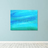 Toile motif de peinture turquoise (Insitu (Plancher de Bois))