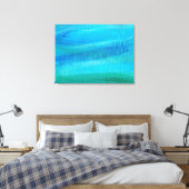 Toile motif de peinture turquoise (Insitu(Chambre))