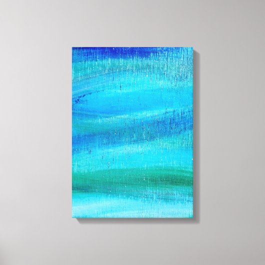 Toile motif de peinture turquoise (Recto)