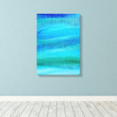 Toile motif de peinture turquoise (Insitu (Plancher de Bois))