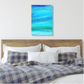 Toile motif de peinture turquoise (Insitu(Chambre))