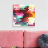 Toile Motif de pixels coloré (Insitu(Salon))