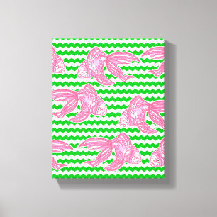 Toile Motif de poisson rouge tropical Imprimer