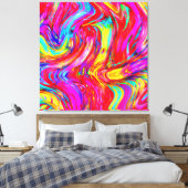 Toile Motif de projection de couleur Abstrait (Insitu(Chambre))