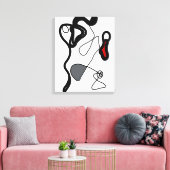 Toile Motif de rétention : Abstrait noir, blanc, gris et (Insitu(Salon))