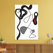 Toile Motif de rétention : Abstrait noir, blanc, gris et (Insitu(Salon))