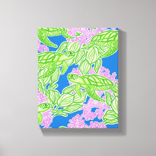 Toile Motif de tortues tropicales Imprimer (Recto)