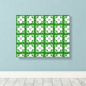 Toile Motif de trèfle vert (Insitu (Plancher de Bois))