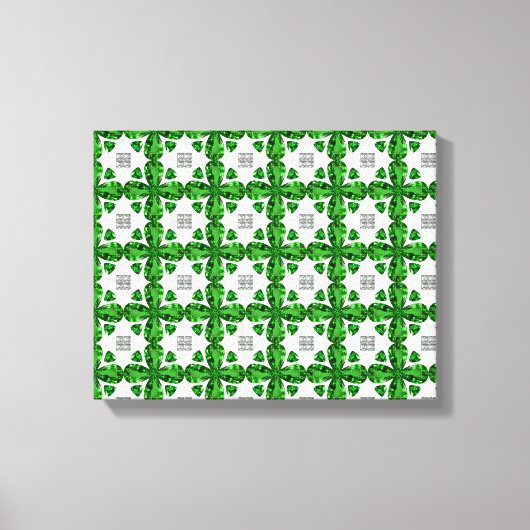 Toile Motif de trèfle vert (Recto)
