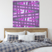 Toile Motif de vague rose chaud géométrique moderne (Insitu(Chambre))