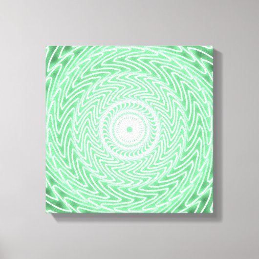 Toile Motif des cercles verts de printemps (Recto)