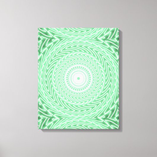 Toile Motif des cercles verts de printemps (Recto)