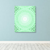 Toile Motif des cercles verts de printemps (Insitu (Plancher de Bois))
