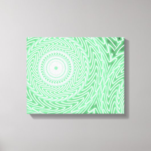 Toile Motif des cercles verts de printemps (Recto)