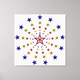 Toile Motif des étoiles patriotiques