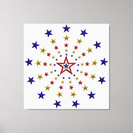 Toile Motif des étoiles patriotiques (Recto)