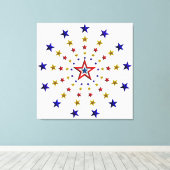 Toile Motif des étoiles patriotiques (Insitu (Plancher de Bois))