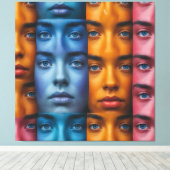 Toile Motif des faces colorées (Insitu (Plancher de Bois))