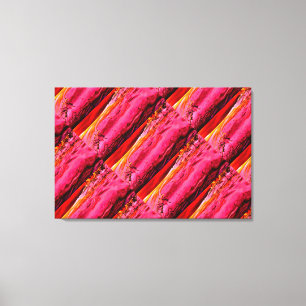 Toile motif des vagues Maui jaune rouge