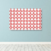 Toile Motif Diamant blanc et rouge (Insitu (Plancher de Bois))
