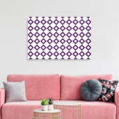 Toile Motif diamant blanc et violet (Insitu(Salon))